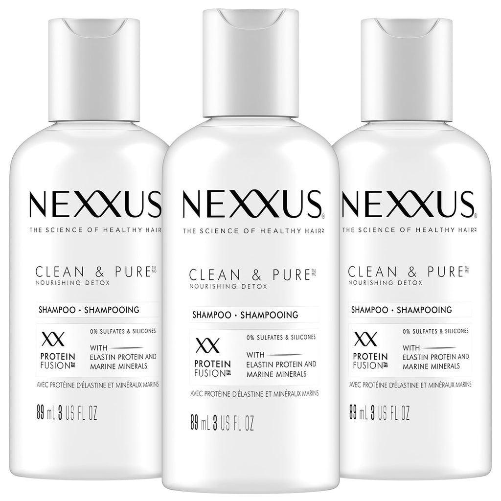 Nexxus Clean & Pure Shampoo — Travel 3-Pack