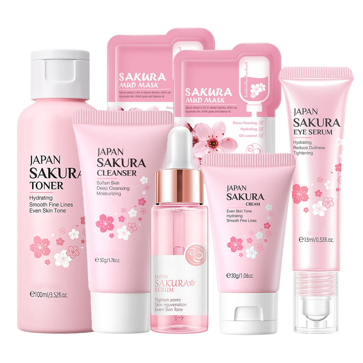 Sakura 7-Piece Skincare Set